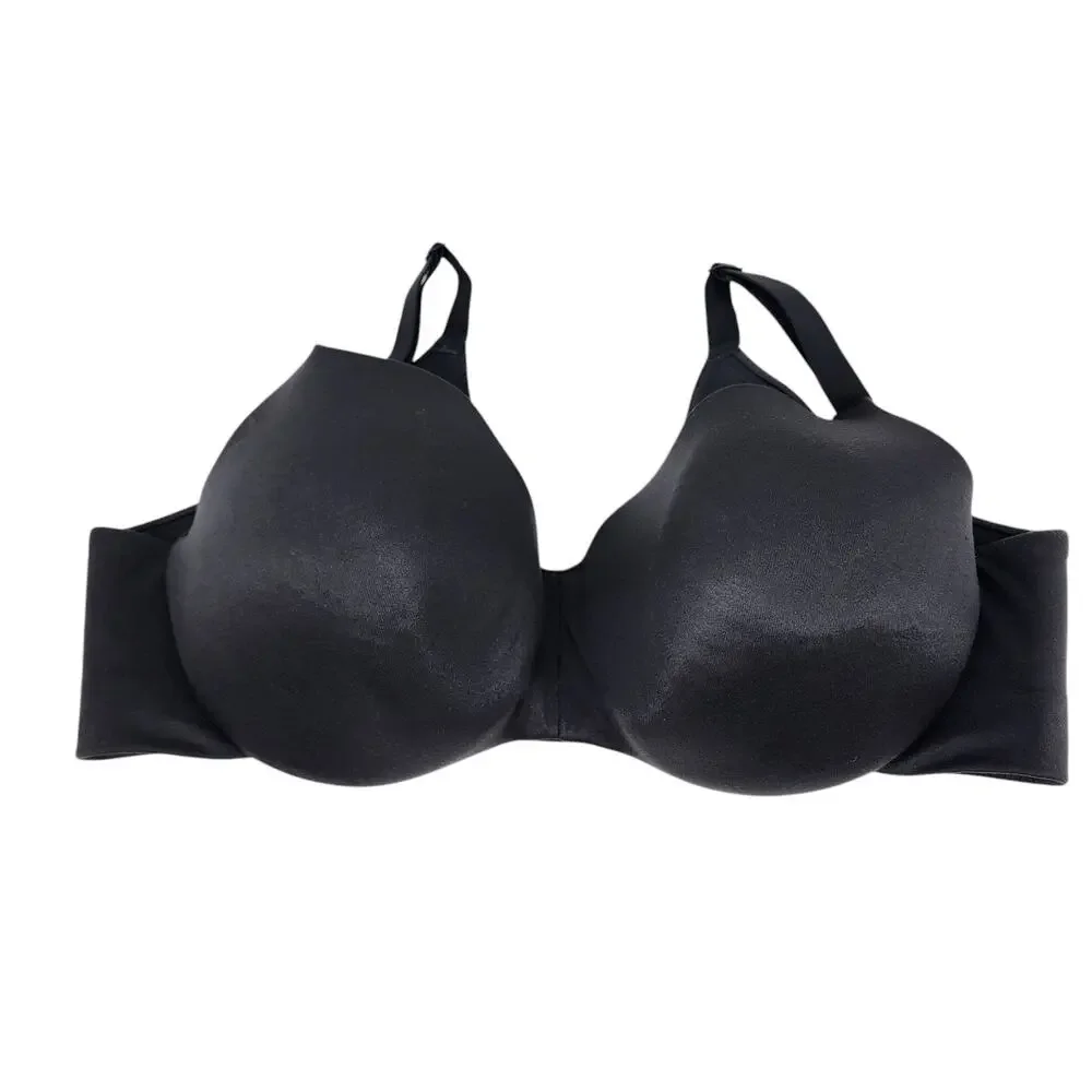 Cacique Black Lightly Lined Balconette Medium Coverage Underwire Bra Size 46D